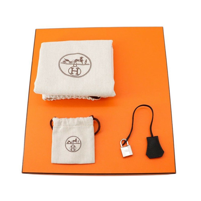 エルメス ハンドバッグ ケリー28 内縫い ブラック/シルバー金具 トゴ U刻印 ２wayショルダー 黒