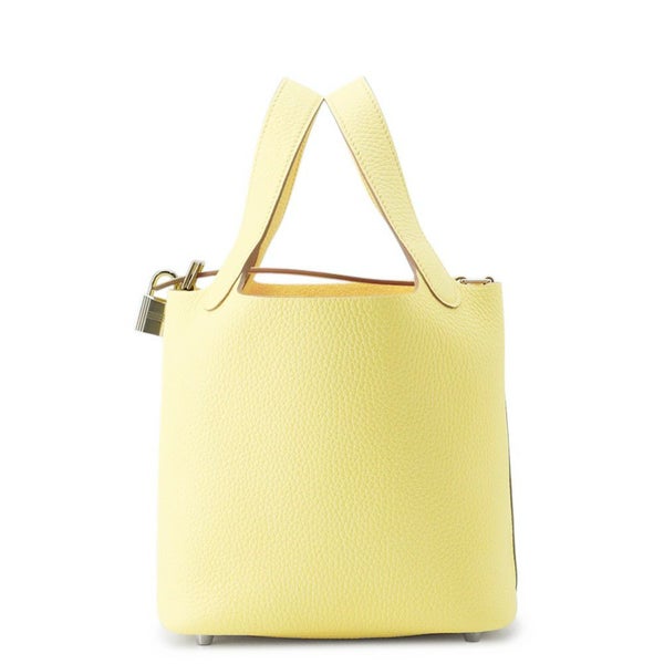 エルメス ハンドバッグ ピコタンロックPM リモンチェッロ/シルバー金具 トリヨンクレマンス W刻印