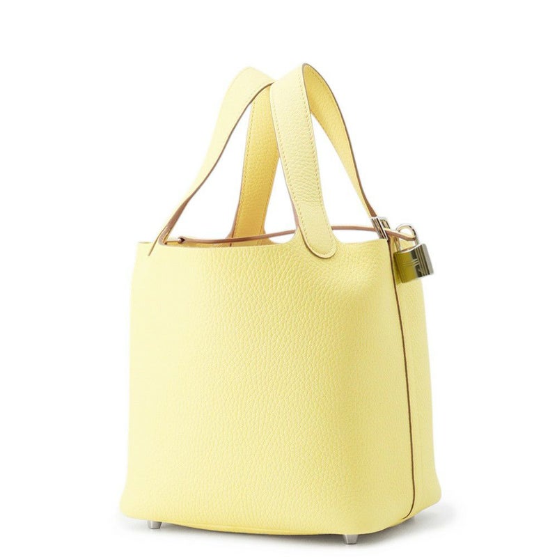 エルメス ハンドバッグ ピコタンロックPM リモンチェッロ/シルバー金具 トリヨンクレマンス W刻印