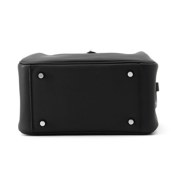 エルメス リンディ ミニ ヴェルソ ブラック/ブルータイ/シルバー金具 スイフト K刻印 ２wayショルダー 黒