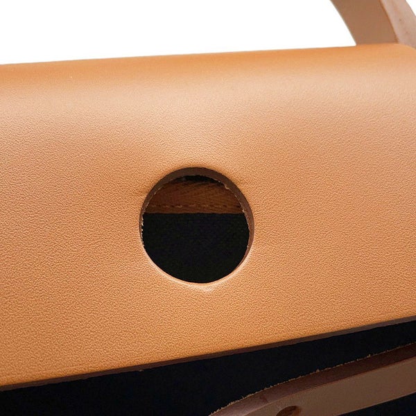 エルメス エールバッグジップPM ネイビー/ナチュラル/シルバー金具 トワルアッシュ/ヴァッシュハンター W刻印