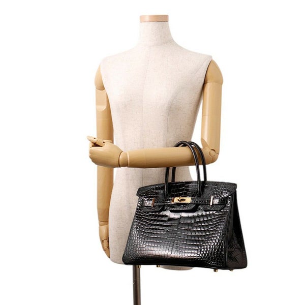 エルメス バーキン30 ブラック/ゴールド金具 ポロサスシャイン Y刻印 HERMES Birkin ハンドバッグ 黒