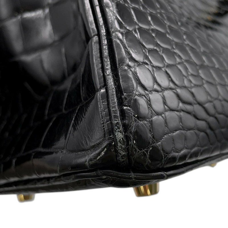 エルメス バーキン30 ブラック/ゴールド金具 ポロサスシャイン Y刻印 HERMES Birkin ハンドバッグ 黒