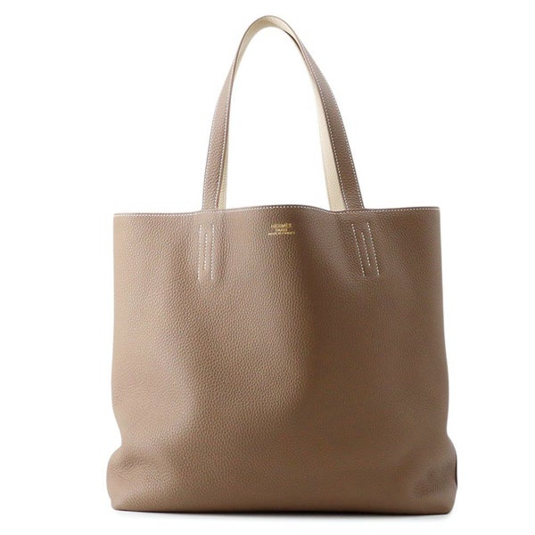 エルメス トートバッグ ドゥブルセンス36 クレ/エトゥープ トリヨンクレマンス Z刻印