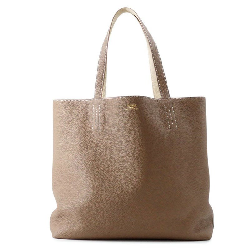 エルメス トートバッグ ドゥブルセンス36 クレ/エトゥープ トリヨンクレマンス Z刻印