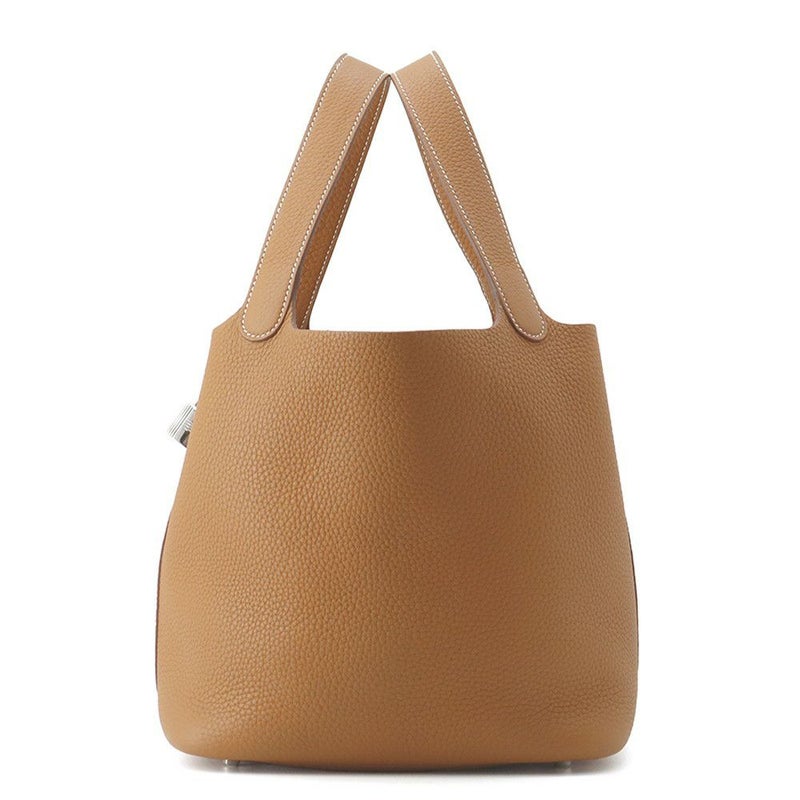 エルメス ハンドバッグ ピコタンロックMM ゴールド/シルバー金具 トリヨンクレマンス Ｗ刻印