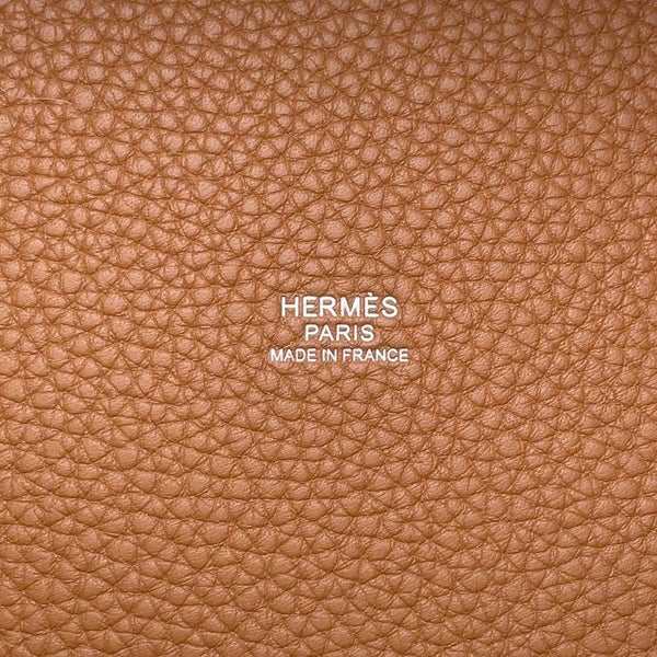 エルメス ハンドバッグ ピコタンロックMM ゴールド/シルバー金具 トリヨンクレマンス Ｗ刻印