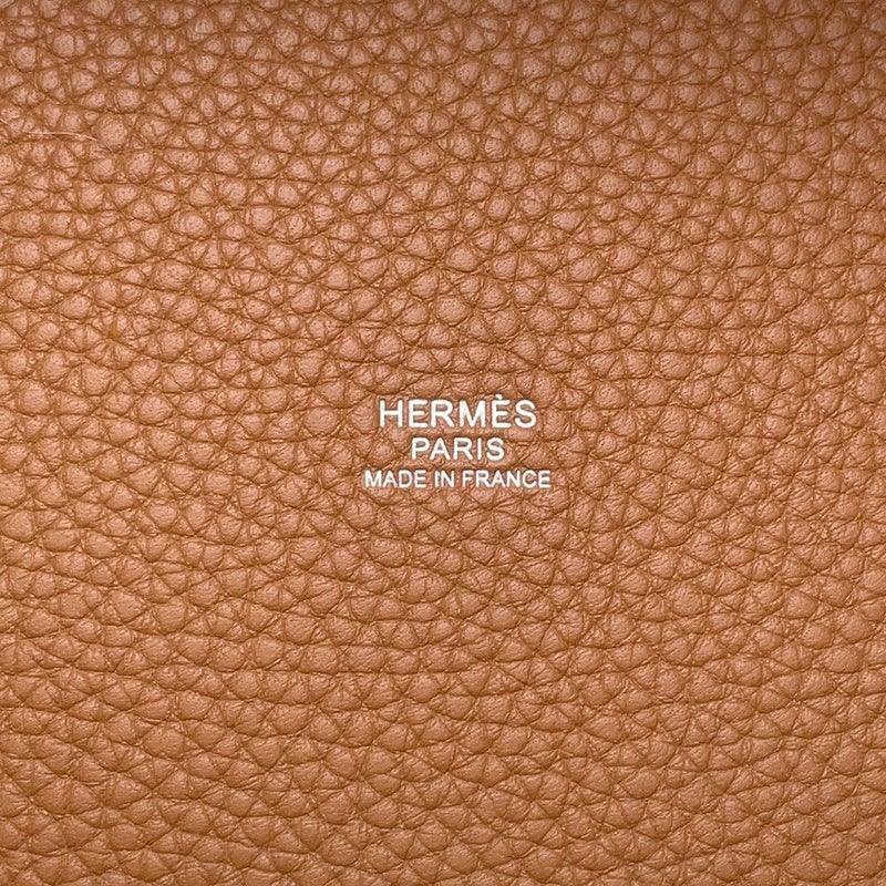 エルメス ハンドバッグ ピコタンロックMM ゴールド/シルバー金具 トリヨンクレマンス Ｗ刻印