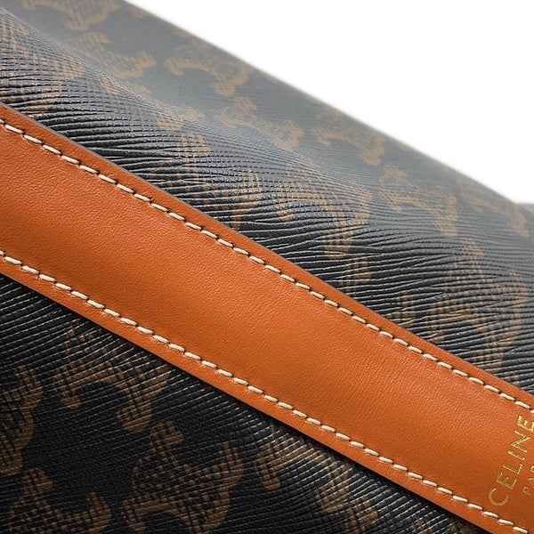 セリーヌ ショルダーバッグ トリオンフ スモール ドローストリングバッグ PVC/レザー 191142 CELINE ブラウン