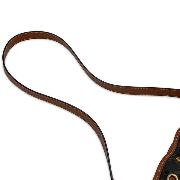 セリーヌ ショルダーバッグ トリオンフ スモール ドローストリングバッグ PVC/レザー 191142 CELINE ブラウン