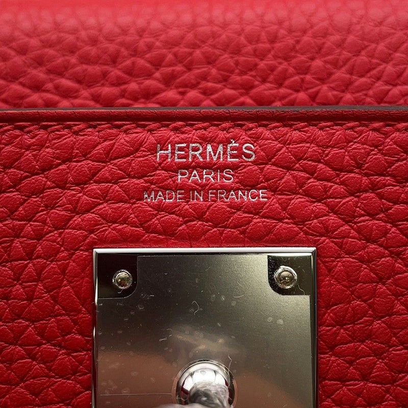 エルメス ハンドバッグ ケリー28 内縫い ルージュラデュー/シルバー金具 トリヨンクレマンス K刻印 ２wayショルダー