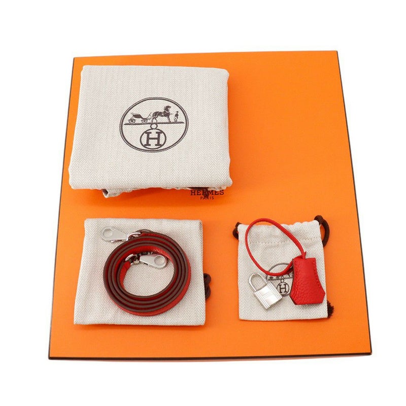 エルメス ハンドバッグ ケリー28 内縫い ルージュラデュー/シルバー金具 トリヨンクレマンス K刻印 ２wayショルダー