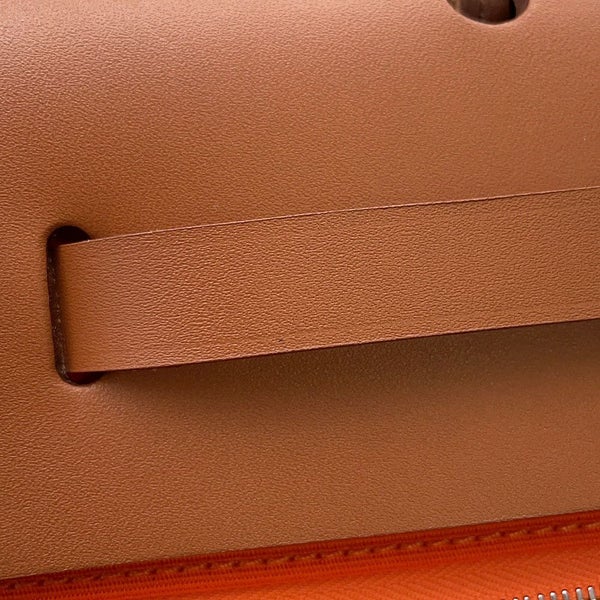 エルメス エールバッグジップPM オレンジミニアン/シルバー金具 トワルオフィシエ/バッシュハンター B刻印