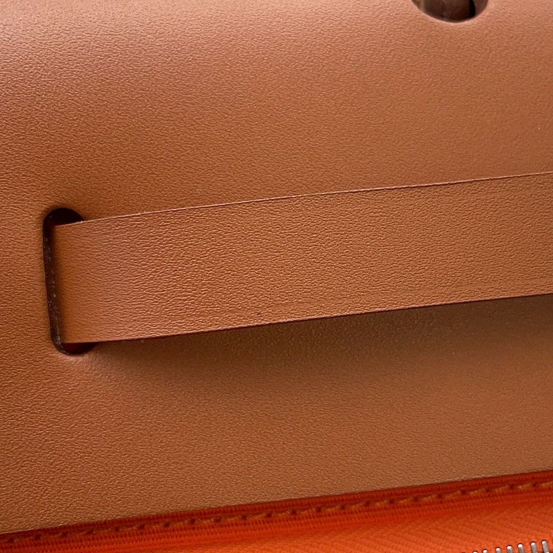 エルメス エールバッグジップPM オレンジミニアン/シルバー金具 トワルオフィシエ/バッシュハンター B刻印