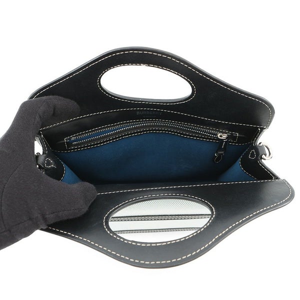 バーバリー ハンドバッグ ミニ ポケットバッグ キャンバス レザー 8039101 BURBERRY 2way 黒