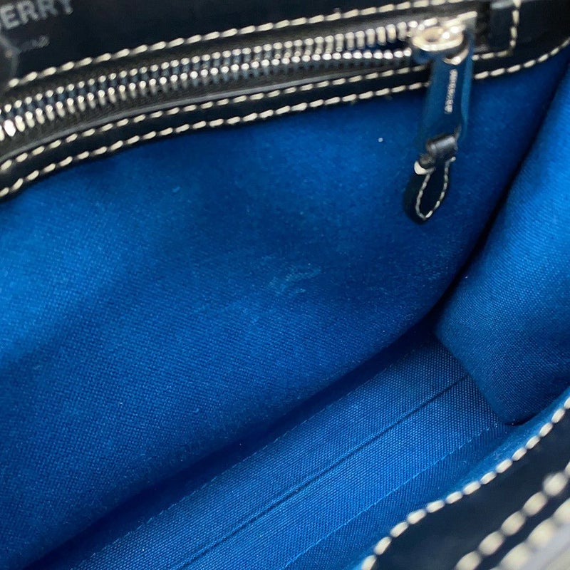 バーバリー ハンドバッグ ミニ ポケットバッグ キャンバス レザー 8039101 BURBERRY 2way 黒