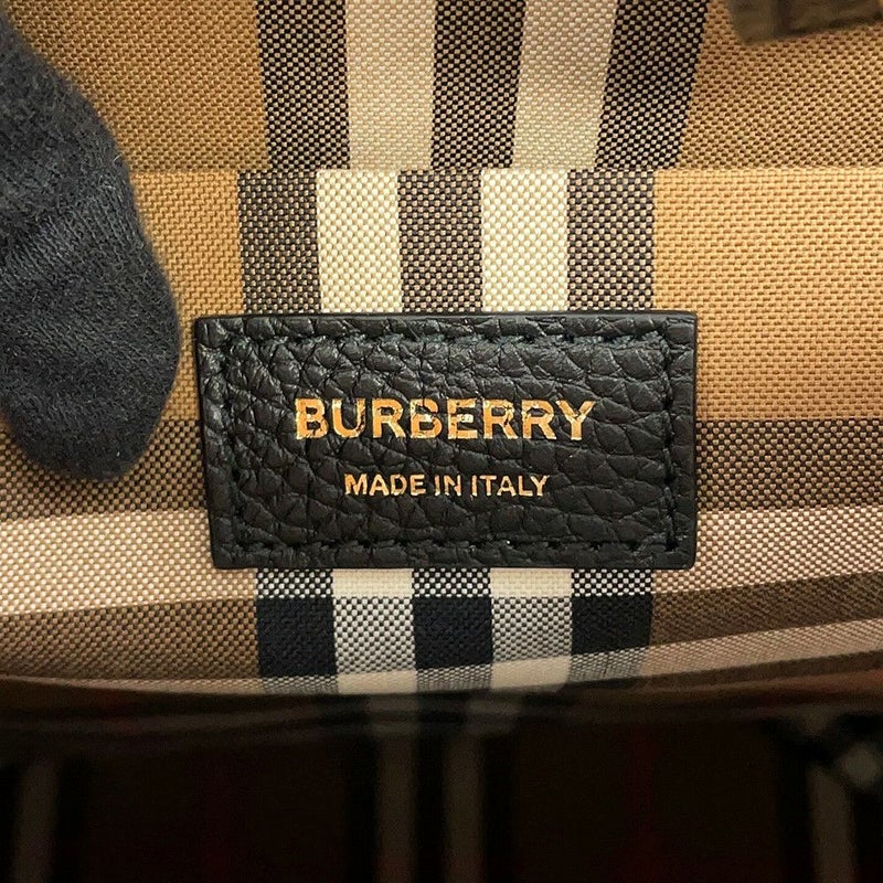 バーバリー ハンドバッグ ミディアム バケットバッグ レザー 8084036 BURBERRY 2way 黒