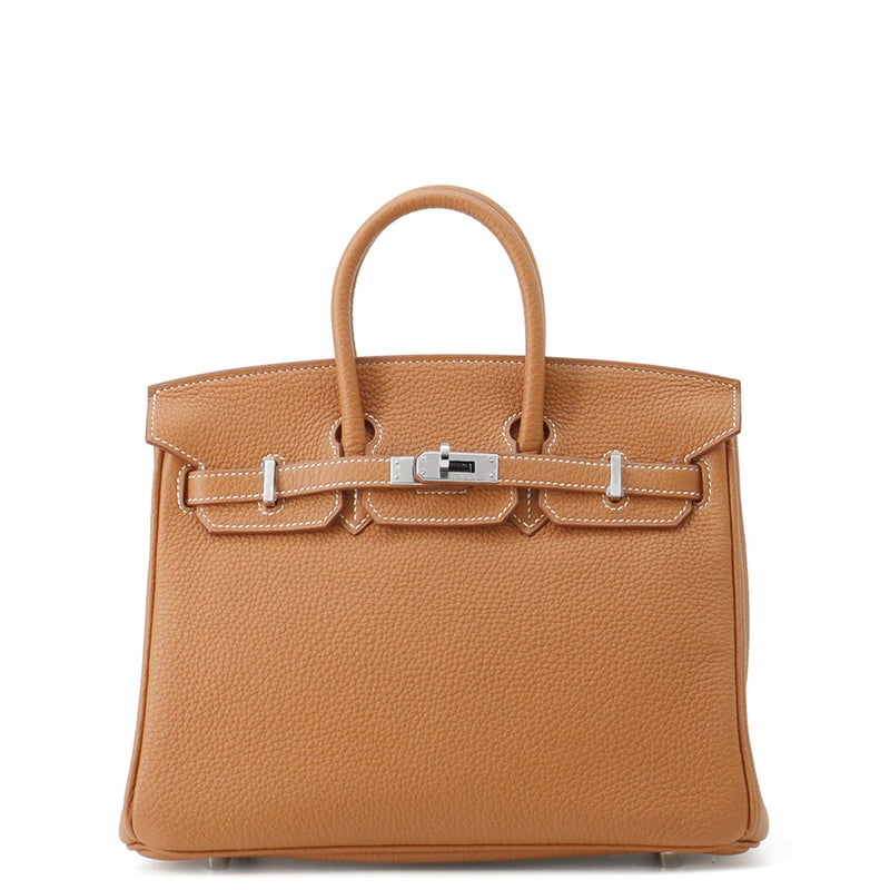 エルメス バーキン25 ゴールド/シルバー金具 トゴ W刻印 HERMES Birkin ハンドバッグ