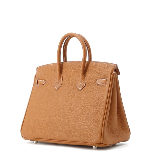 エルメス バーキン25 ゴールド/シルバー金具 トゴ W刻印 HERMES Birkin ハンドバッグ