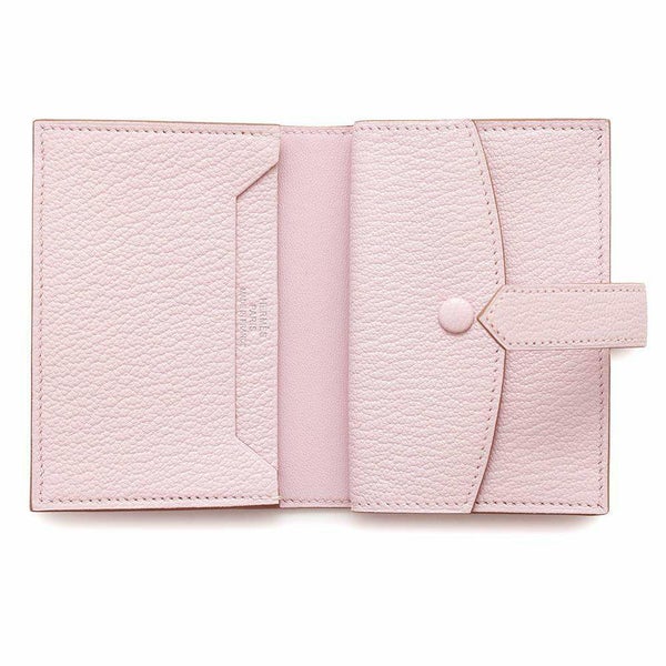 エルメス カードケース ベアン ミニ モーヴペール/シルバー金具 シェブルミゾル B刻印 財布