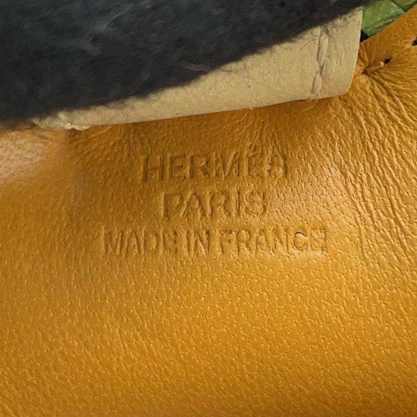 エルメス バッグチャーム ロデオPM ナチュラル/クレ/ヴェールクリケット ラムスキン Y刻印