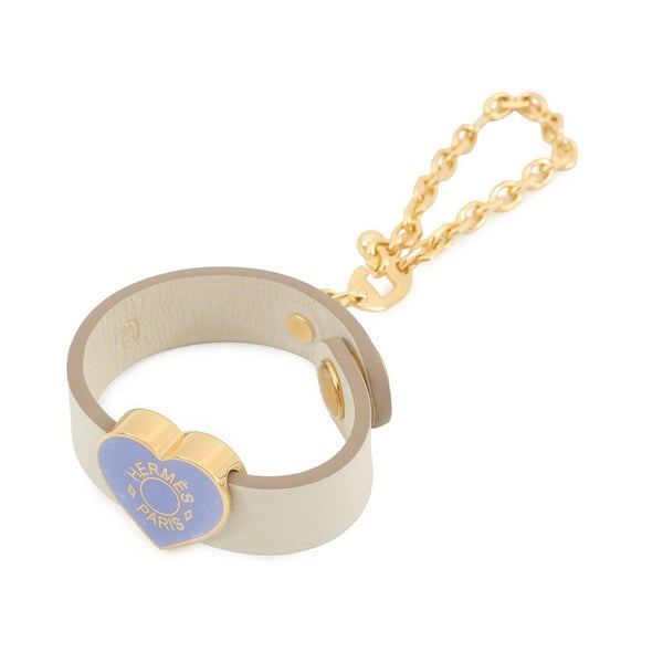 エルメス グローブホルダー ハートモチーフ クレ/ゴールド金具 スイフト HERMES 手袋ホルダー