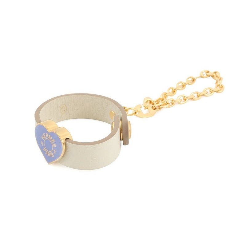 エルメス グローブホルダー ハートモチーフ クレ/ゴールド金具 スイフト HERMES 手袋ホルダー