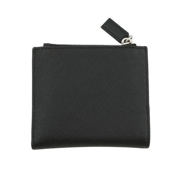 プラダ 二つ折り財布 サフィアーノ トライアングルロゴ 2ML049 PRADA 黒