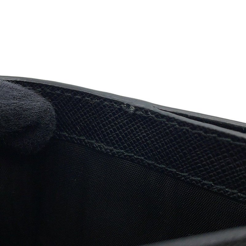 プラダ 二つ折り財布 サフィアーノ トライアングルロゴ 2ML049 PRADA 黒