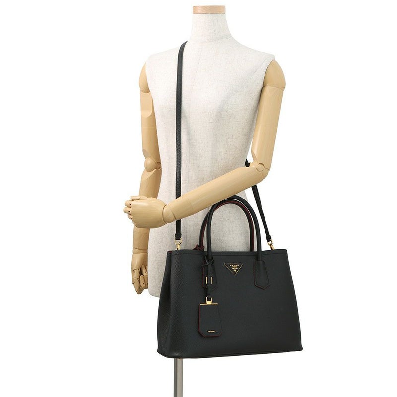 プラダ トートバッグ サフィアーノ レザー 1BG775 PRADA 2wayショルダーバッグ 黒