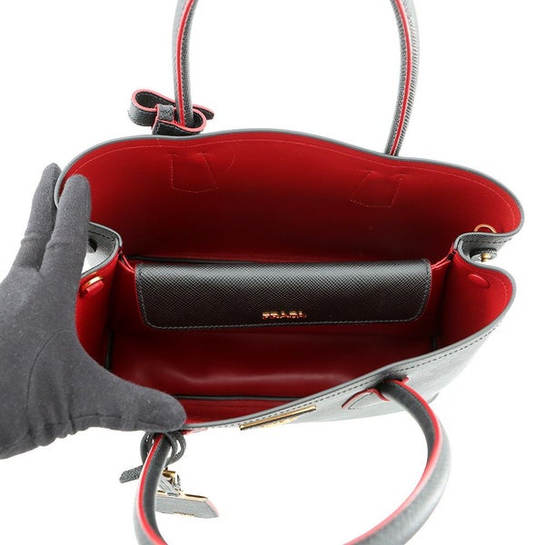 プラダ トートバッグ サフィアーノ レザー 1BG775 PRADA 2wayショルダーバッグ 黒