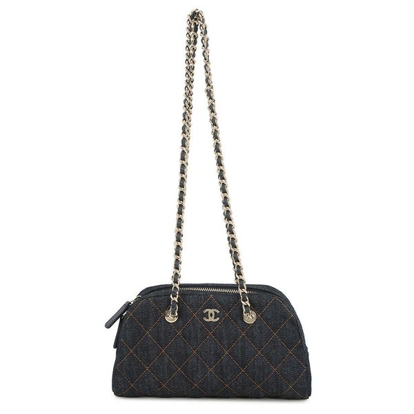 シャネル チェーンクラッチ ココマーク マトラッセ デニム AP5092 CHANEL チェーンショルダー 2026 春夏 プレコレクション