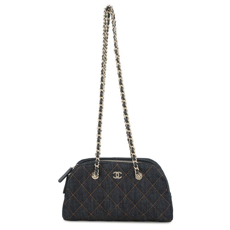 シャネル チェーンクラッチ ココマーク マトラッセ デニム AP5092 CHANEL チェーンショルダー 2026 春夏 プレコレクション
