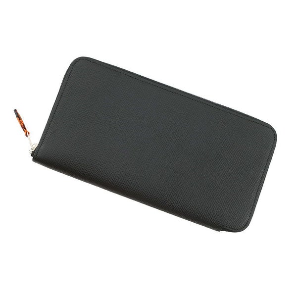 エルメス 長財布 アザップロング シルクイン ブラック/シルバー金具 エプソン M刻印 HERMES 財布 黒