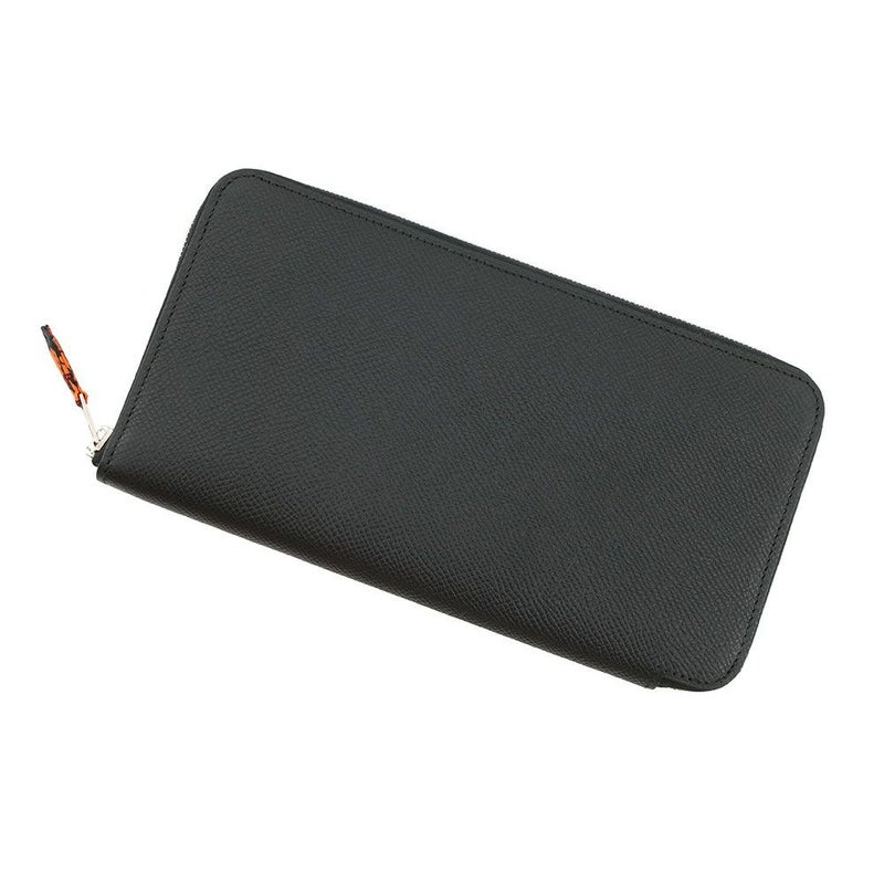 エルメス 長財布 アザップロング シルクイン ブラック/シルバー金具 エプソン M刻印 HERMES 財布 黒