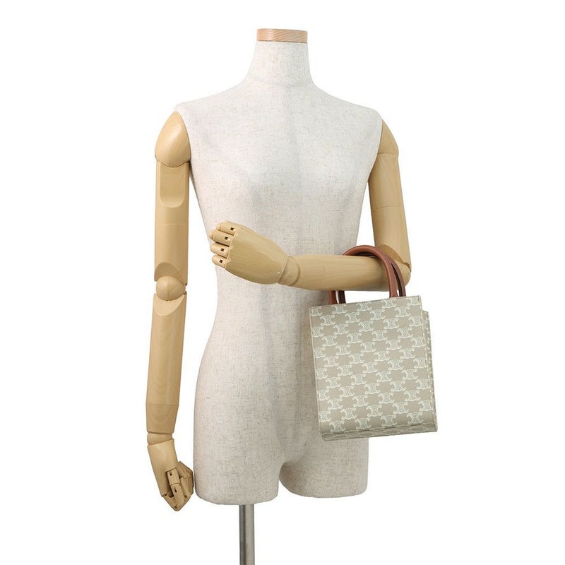 セリーヌ ハンドバッグ トリオンフ ミニ バーティカル カバ 194372 PVC/レザー CELINE 2wayショルダーバッグ