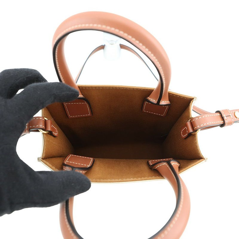 セリーヌ ハンドバッグ トリオンフ ミニ バーティカル カバ 194372 PVC/レザー CELINE 2wayショルダーバッグ