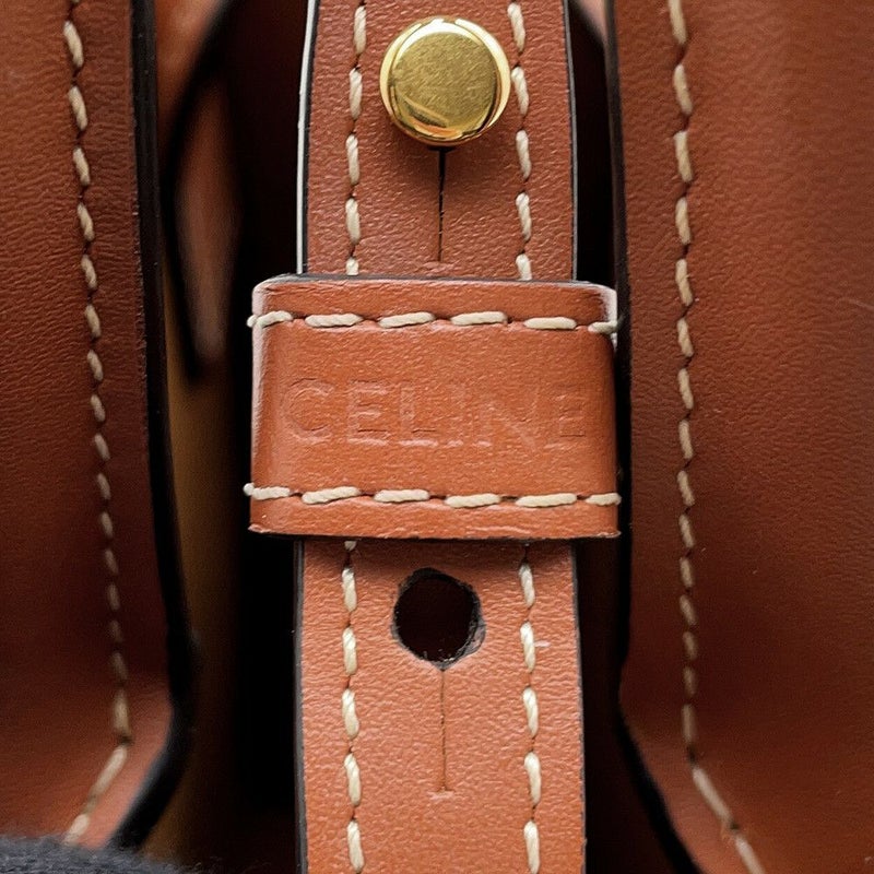 セリーヌ ハンドバッグ トリオンフ ミニ バーティカル カバ 194372 PVC/レザー CELINE 2wayショルダーバッグ