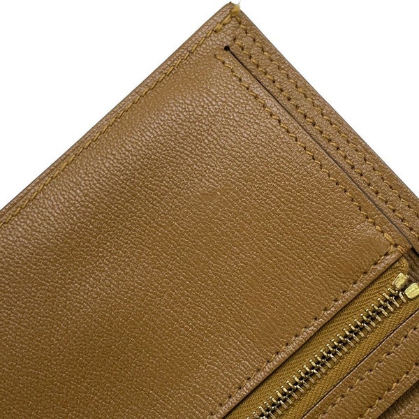 エルメス 二つ折り財布 ベアンコンパクト クラフト/ゴールド金具 アリゲーターマット B刻印 HERMES 財布