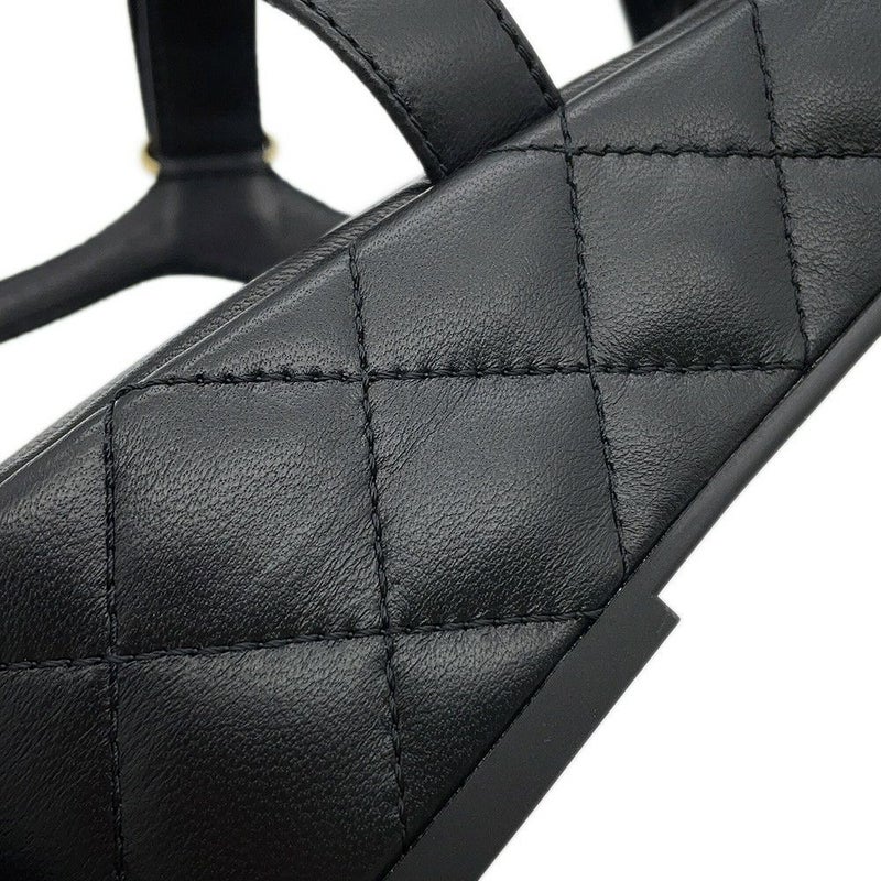 シャネル サンダル チェーンストラップ ココマーク レザー レディースサイズ38 G46300 CHANEL 靴 黒