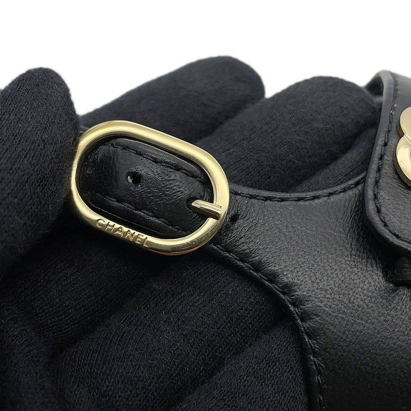 シャネル サンダル チェーンストラップ ココマーク レザー レディースサイズ38 G46300 CHANEL 靴 黒