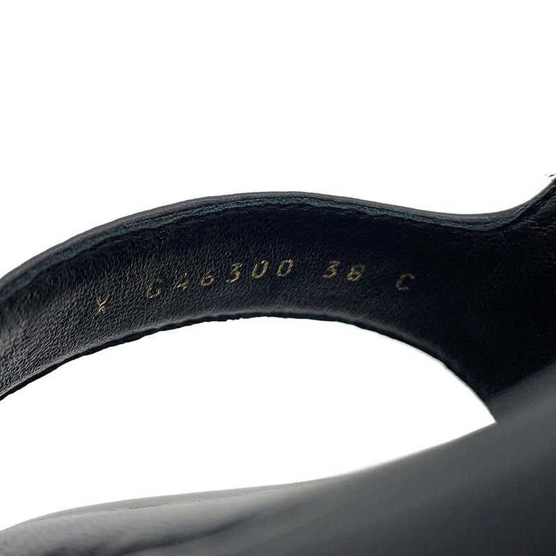 シャネル サンダル チェーンストラップ ココマーク レザー レディースサイズ38 G46300 CHANEL 靴 黒