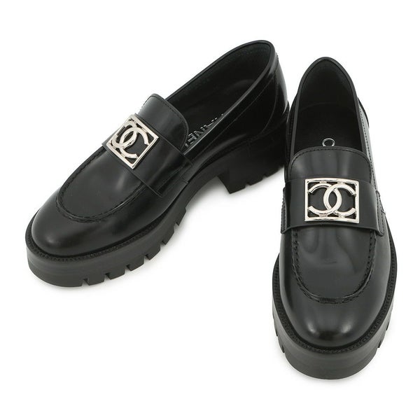 シャネル ローファー ココマーク レザー レディースサイズ38 G45156 CHANEL 靴 黒