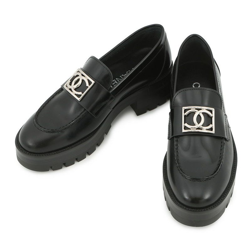 シャネル ローファー ココマーク レザー レディースサイズ38 G45156 CHANEL 靴 黒