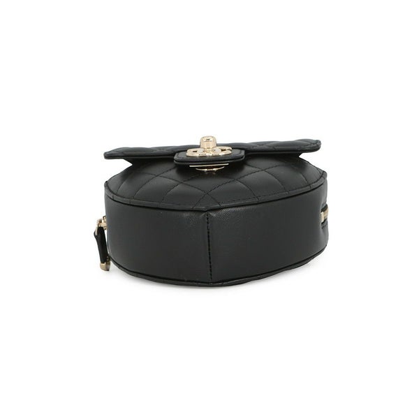 シャネル チェーンショルダーバッグ マトラッセ ココマーク ハート ラムスキン AP2784 CHANEL 黒