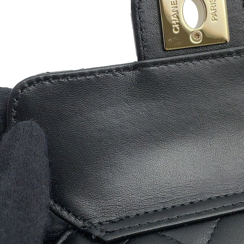 シャネル チェーンショルダーバッグ マトラッセ ココマーク ハート ラムスキン AP2784 CHANEL 黒