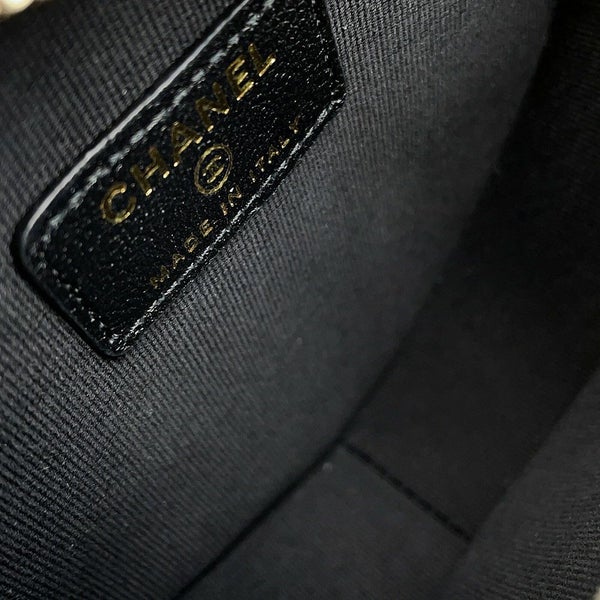 シャネル チェーンショルダーバッグ マトラッセ ココマーク ハート ラムスキン AP2784 CHANEL 黒