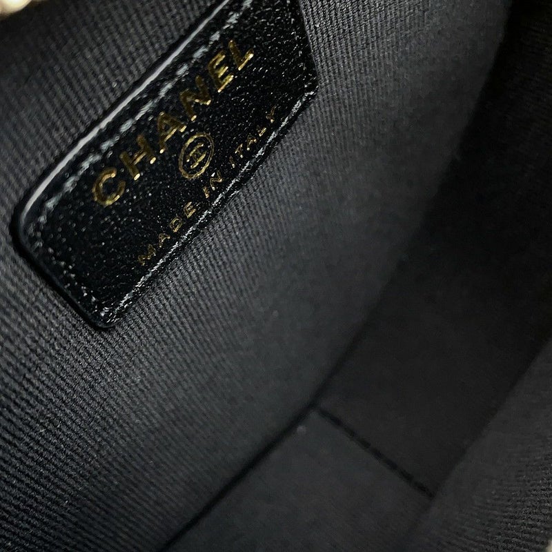 シャネル チェーンショルダーバッグ マトラッセ ココマーク ハート ラムスキン AP2784 CHANEL 黒