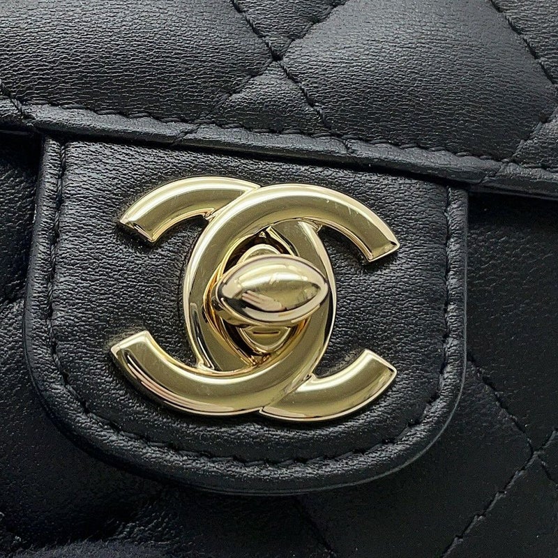 シャネル チェーンショルダーバッグ マトラッセ ココマーク ハート ラムスキン AP2784 CHANEL 黒