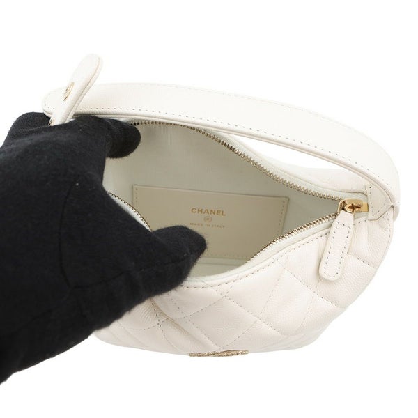 シャネル ハンドバッグ ココマーク マトラッセ キャビアスキン AP4747 CHANEL 2ｗayチェーンショルダーバッグ 白